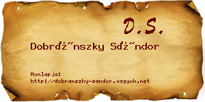Dobránszky Sándor névjegykártya