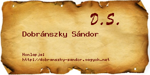 Dobránszky Sándor névjegykártya